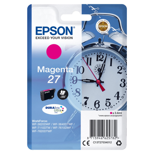EPSON 27 CARTUCCIA INKJET 300 PAG MAGENTA